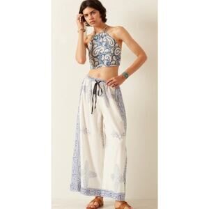 Alix of Bohemia Marmi Indigo Paisley Tie Top NWT Sz. L